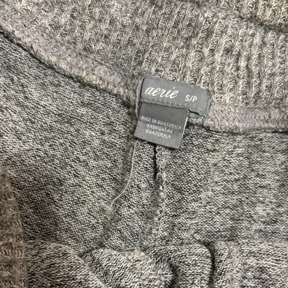 Aerie Gray Knit Joggers / Loungewear Size Small - Picture 3 of 4